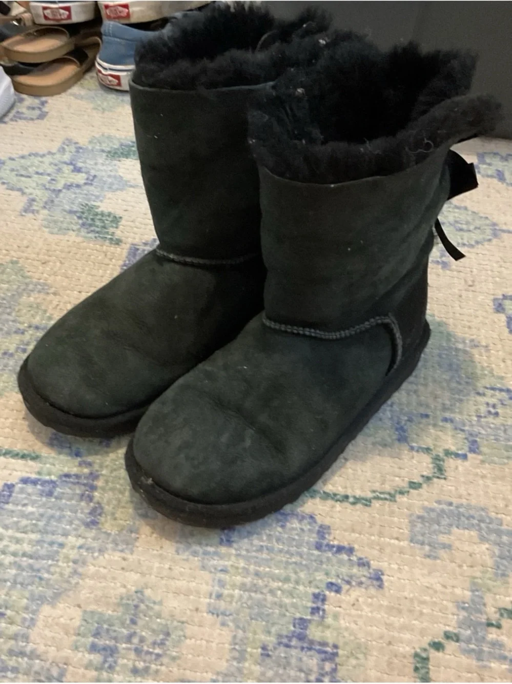 UGG Black Short Shearling Boots